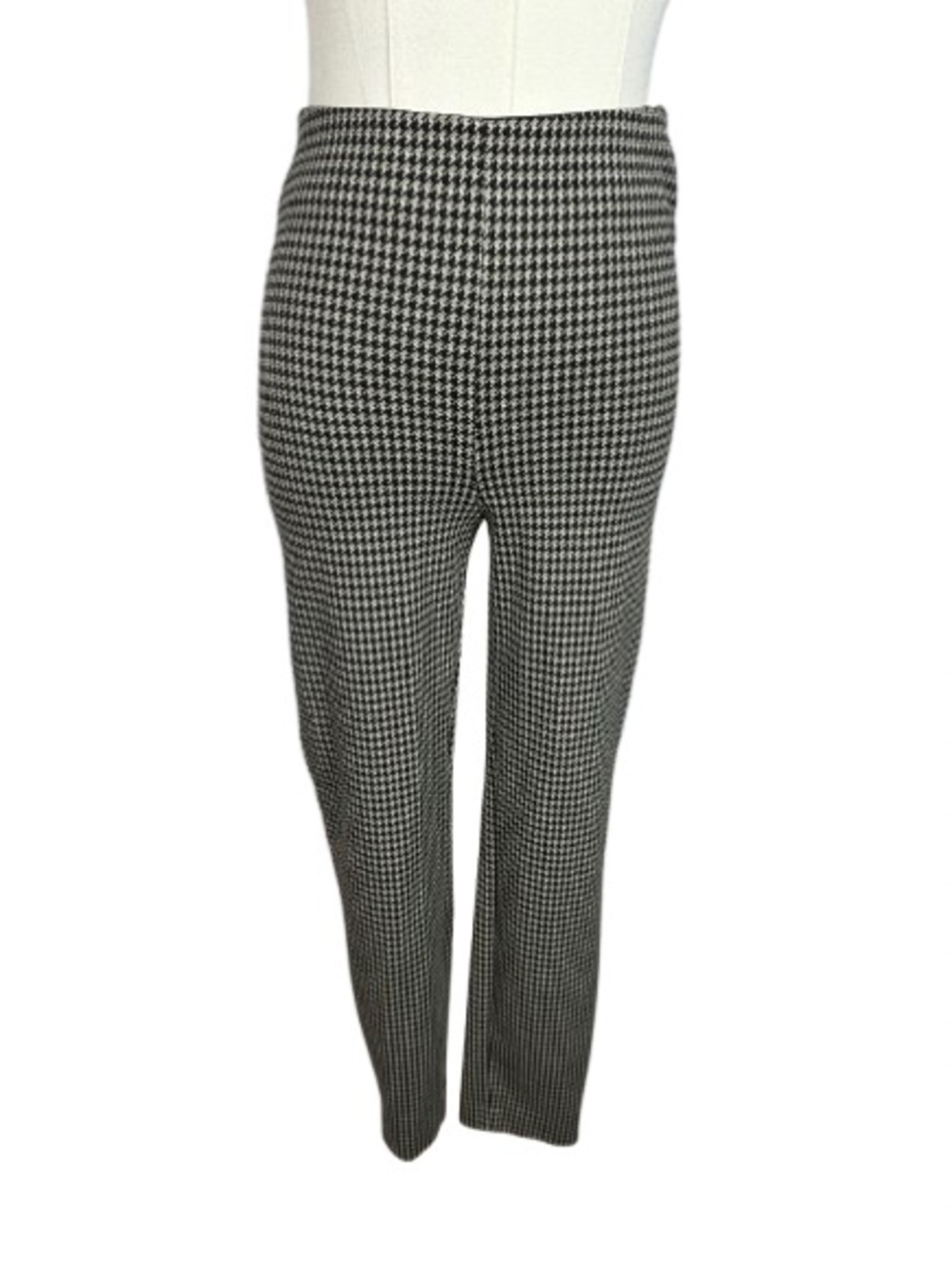 H&M Black & White Straight Leg Houndstooth Pants